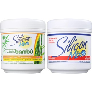 Kit Mascara Tratamento Nutritivo Silicon Mix Bambú + Mascara Tratamento Intensivo Avanti 450g cada em Oferta na Shopee