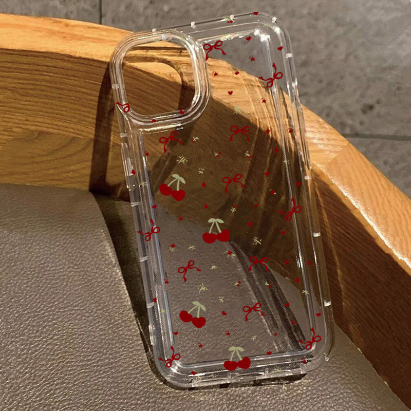 Cereja Arco Flor Caso Para Samsung A55 A16 A15 A35 A06 A54 A05 A14 A06 A53 A33 A52 A23 Airbag Capa Traseira Macia
