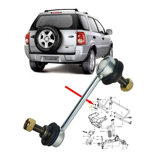 BIELETA HASTE BARRA ESTABILIZADORA DA SUSPENSAO TRASEIRA FOCUS 2010 2011 2012 4X4 (VALOR DA UNIDADE)