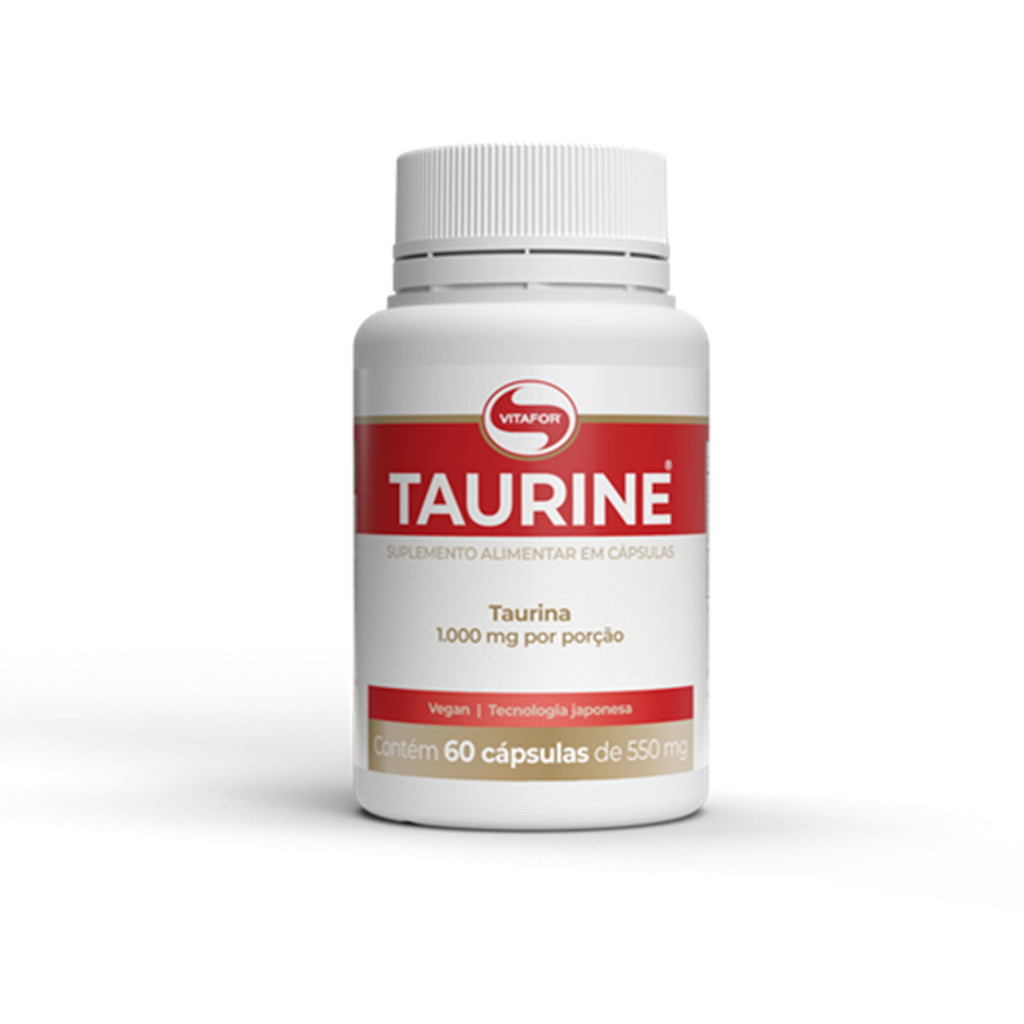 Taurine 60 Capsulas 550mg - Vitafor em Oferta na Shopee