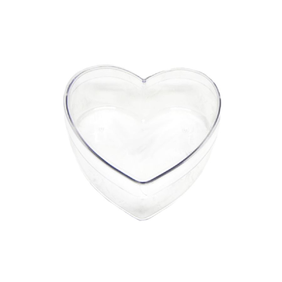 Caixa Acrílica Coração G - Transparente - 14cm x 14cm x 4,5cm - 01 unidade - Rizzo - Stationery