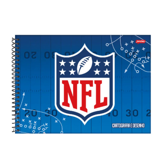 Caderno Cartografia Desenho NFL Patriots Go Pats Jardas