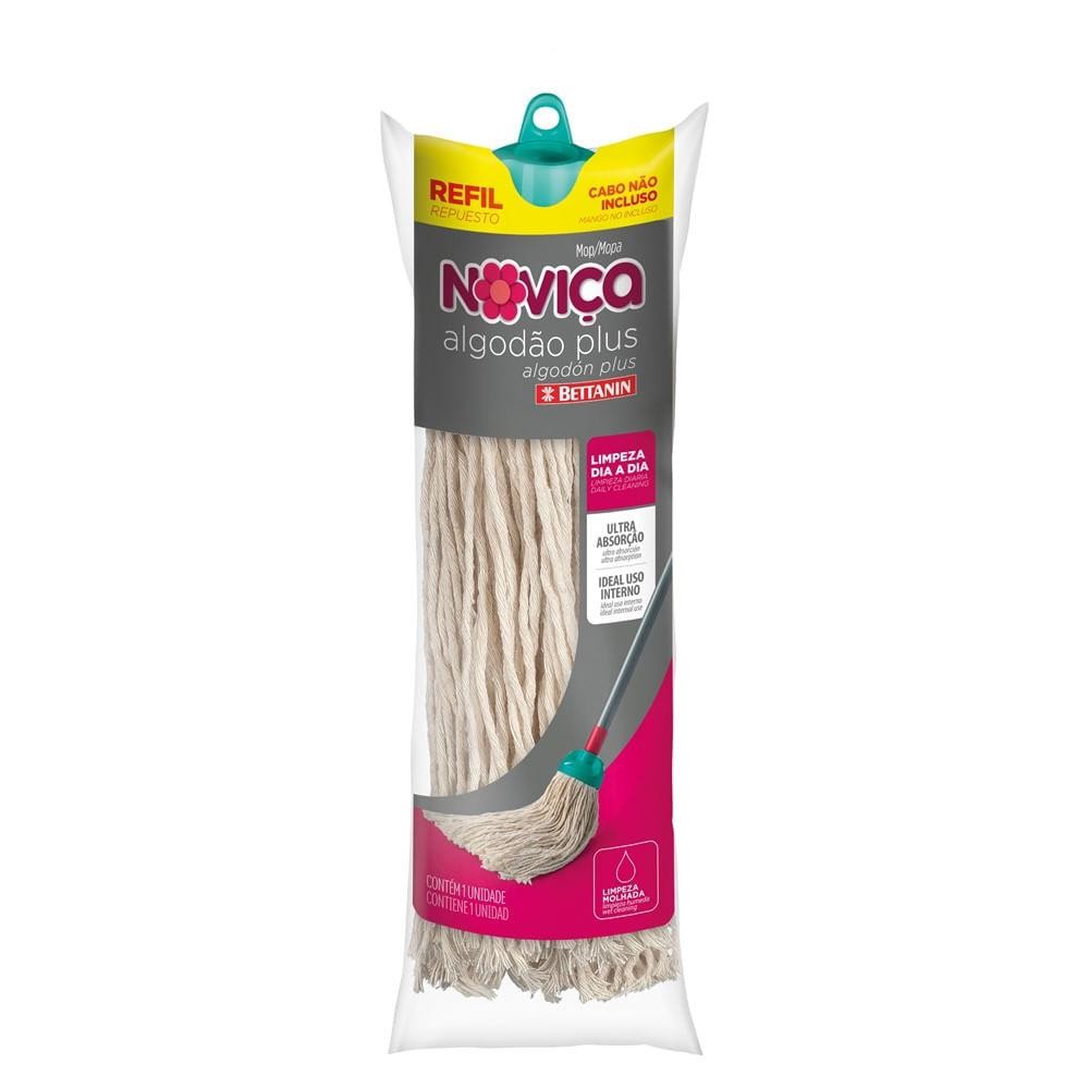 Refil Mop Esfregão Algodão para Uso Interno Noviça Bettanin - Home & Living