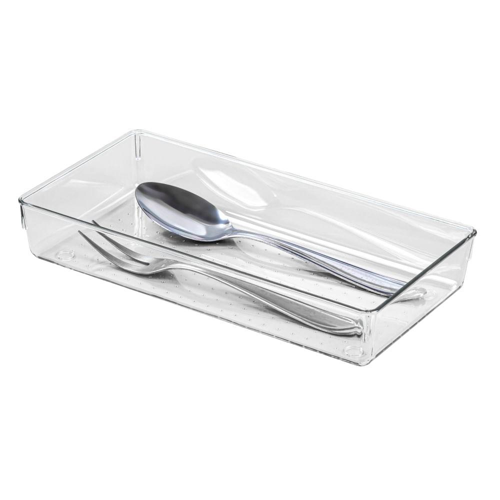Detalhes do Cesto Organizador Plástico Multiuso G Clear 15,6cm Transparente Utti Ordene
