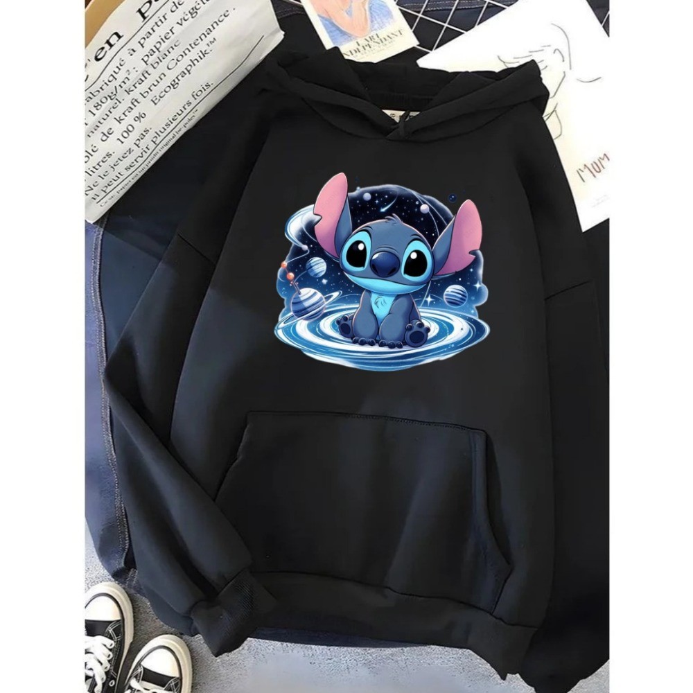 Moletom Canguru Unissex Lilo Stitch Espaço Agasalho Casaco Blusa De Frio Blusa