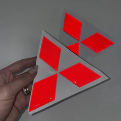 Adesivos Mitsubishi Outlander 2011/2015 Emblema Genérico Par