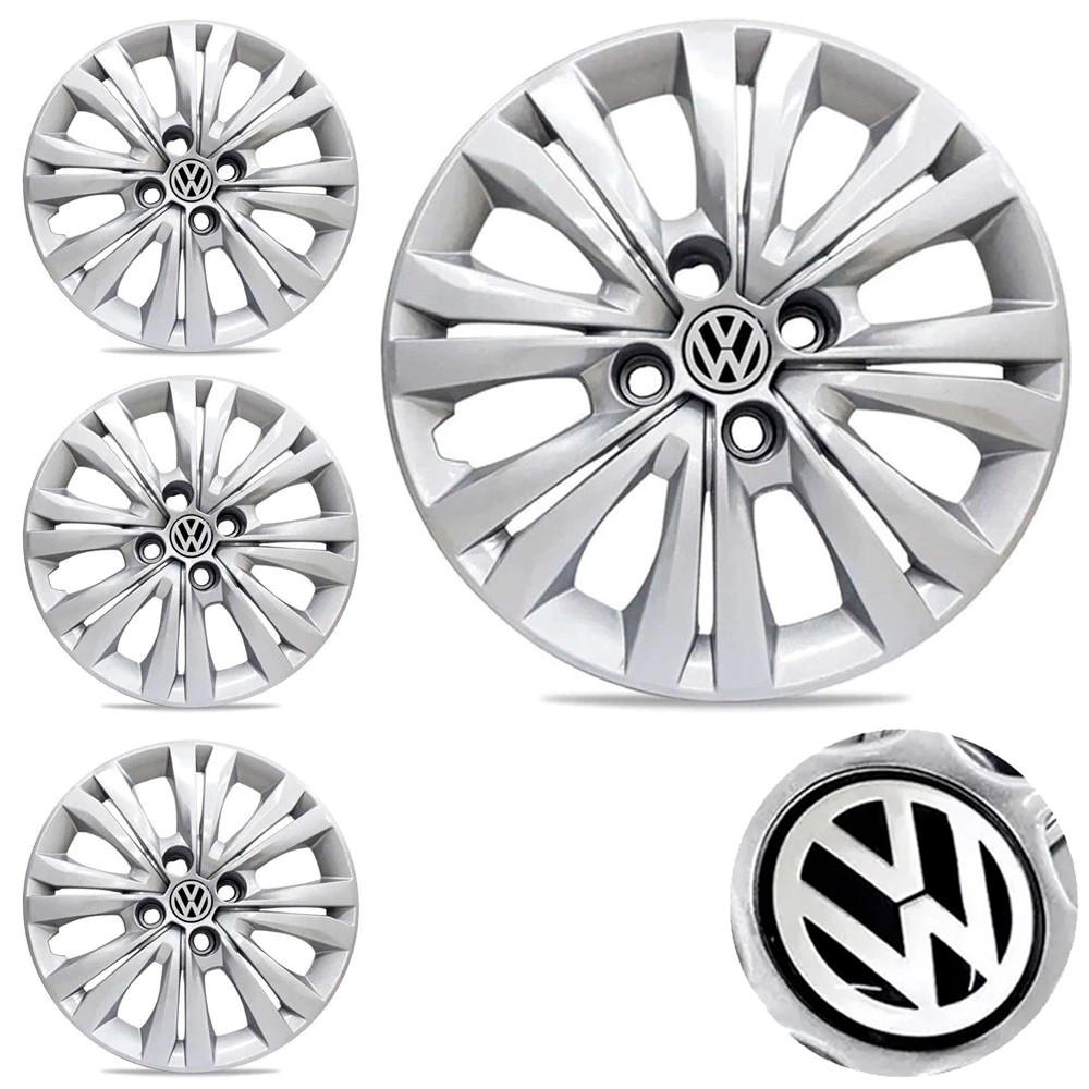 Kit 4 Calota Aro 14 Gol G7 2017 2018 G6 G7 Voyage Saveiro Parati
