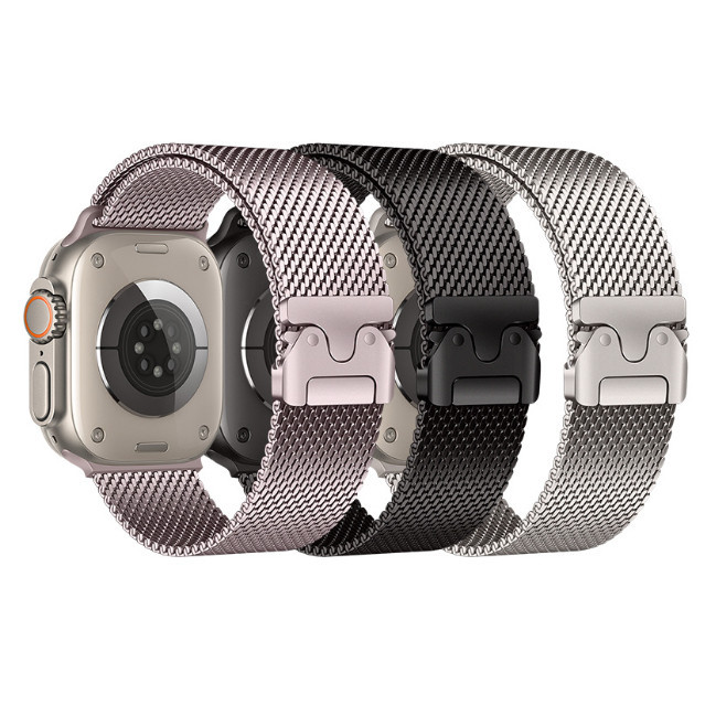Novo Pulseira Estilo Milanes De Titanio Para Apple Watch 42 46 44 40 45 41 38 42