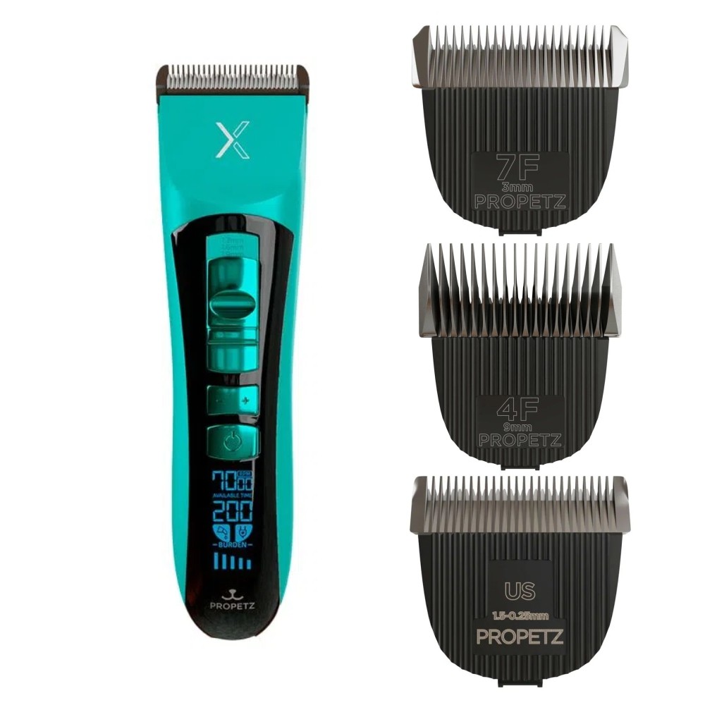 Máquina de Tosa PROX Sem Fio + Lâmina Ultra Slim + Lâmina 4F + Lâmina 7F Propetz Pet Original