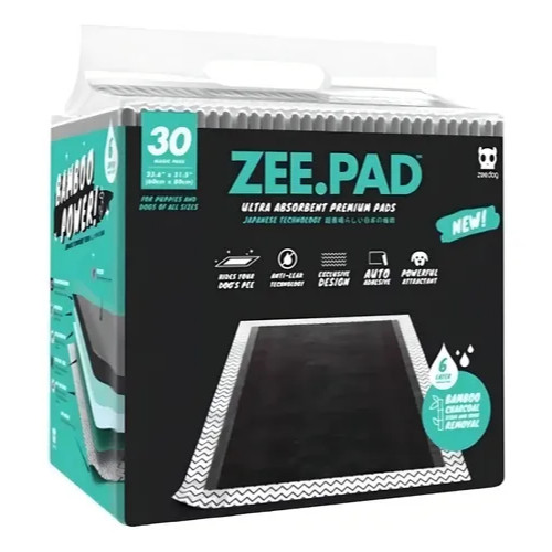 Tapete Higiênico Para Cães Zee Pad 30 Unidades 80x60 - Pretoe Branco Zeedog em Oferta na Shopee