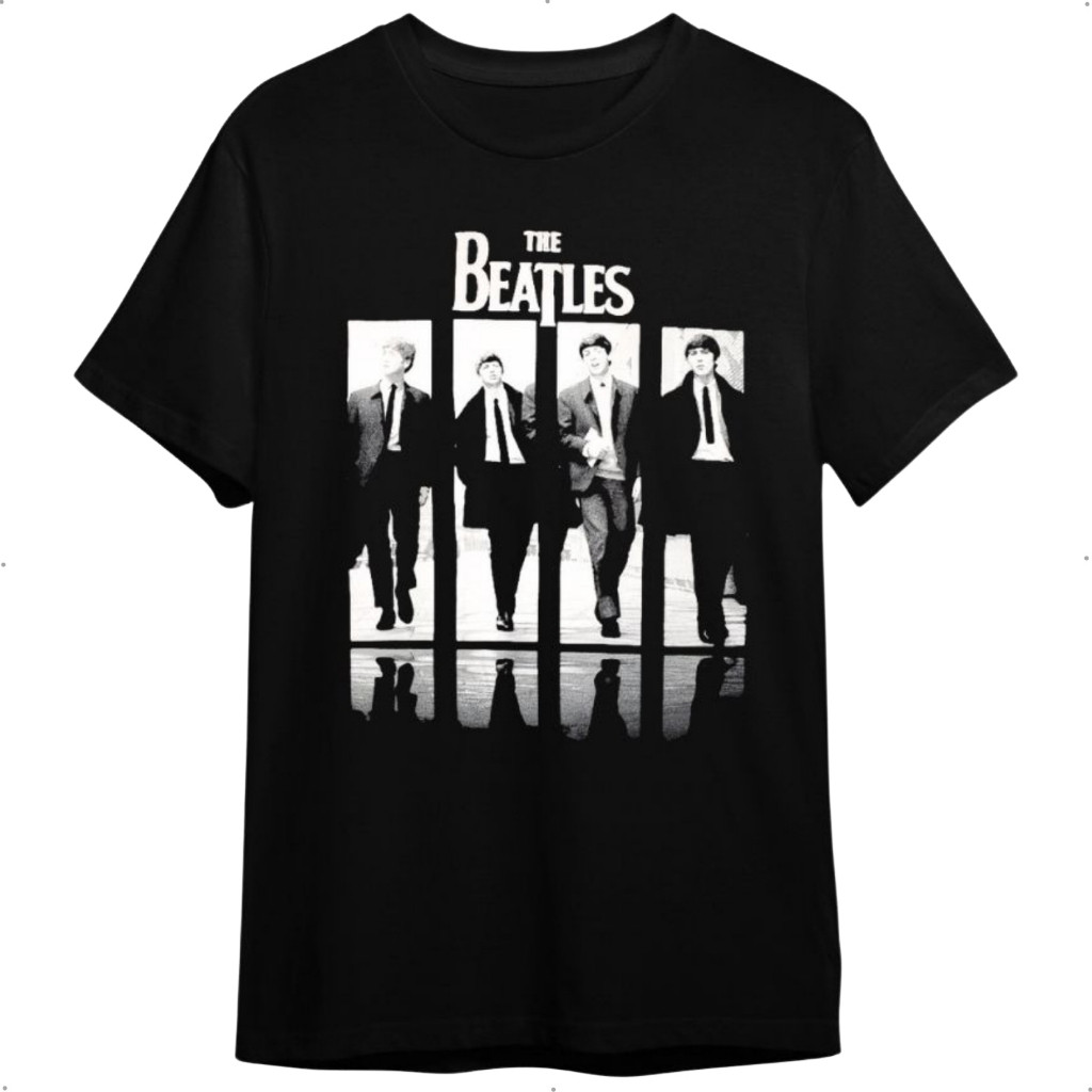 Camisa Camiseta The Beatles Integrantes II Banda De Rock Preta Adulto Infantil Plus Size G1 G2 G3 Unissex Masculina Femi