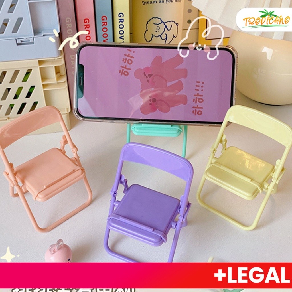 Conjunto dobrável para celular, cadeira multifuncional, formato de cadeira, decoração de mesa