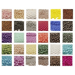 Perola Marfim 6mm de Rebitar 50g Em Média 500 Pérolas + Rebites Perola SEM FURO INTEIRA Para Roupas Acessórios Tiaras em Oferta na Shopee