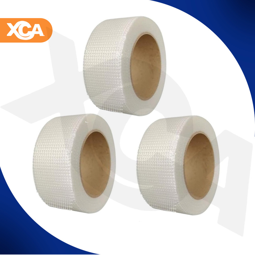 Fita Telada Para Drywall 100 Metros x 48mm Fibra De Vidro Autoadesiva Reforço De Junta E Trinca