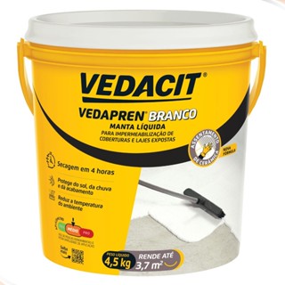 Manta Líquida Acrílica Vedacit  Vedapren Branco 4,5 kg    ( OK ) em Oferta na Shopee