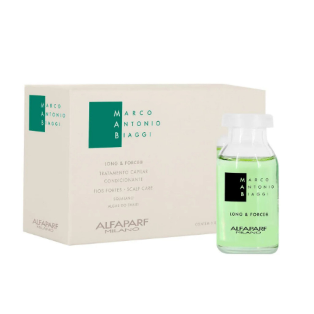 Ampola MAB Long & Force Tratamento Capilar Condicionante 3 unidades de 13ml em Oferta na Shopee