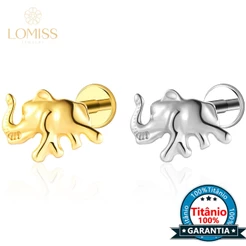 Lomiss Piercing Helix Tragus Conch Orelha Labret Elefante Titânio Zircônia