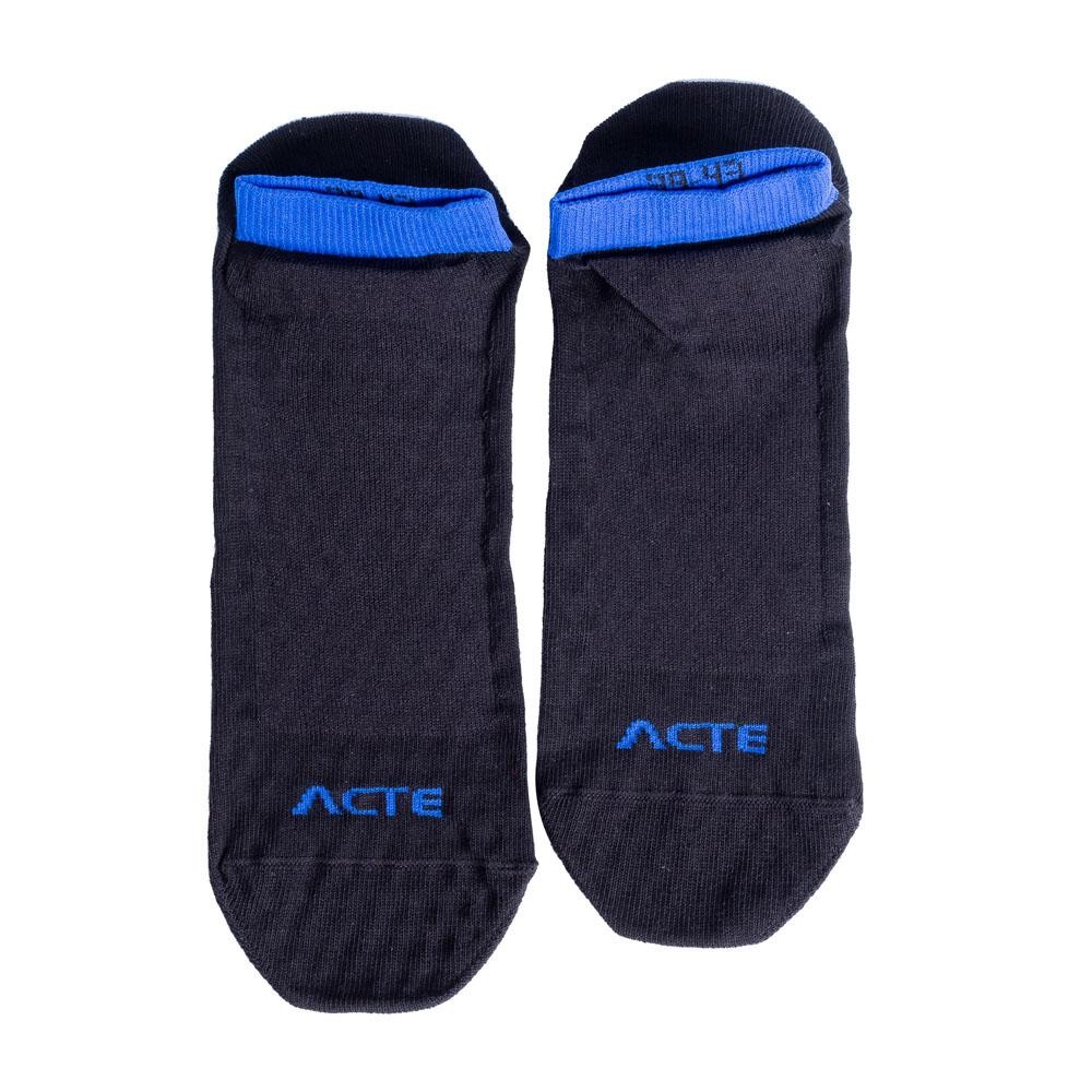 Meias Pilates Algodão Antiderrapante F3-PA Preto Azul Acte em Oferta na Shopee