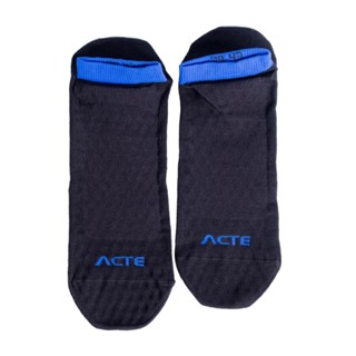 Meias Pilates Algodão Antiderrapante F3-PA Preto Azul Acte em Oferta na Shopee