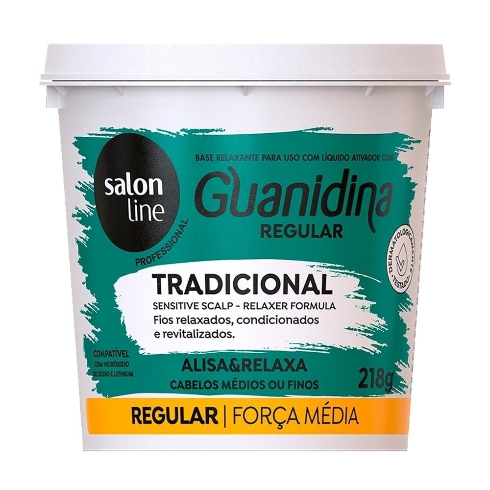 Alisante em Creme Salon Line Guanidina Tradicional 218g em Oferta na Shopee