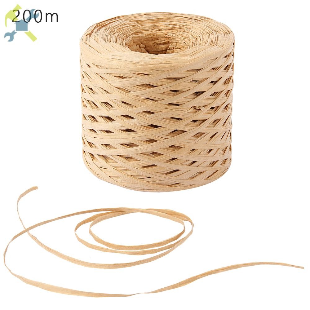 200M/Rolo Fita De Papel De Ráfia DIY Cabo Artesanato Corda Scrapbook Ferramenta SHOPCYC8062