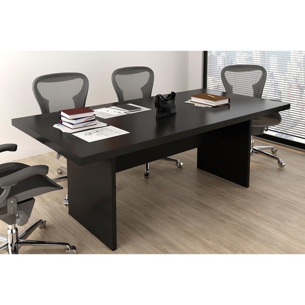 Mesa de Escritório Diretor Reunião ME4119 Preto - Tecno Mobili - Home & Living