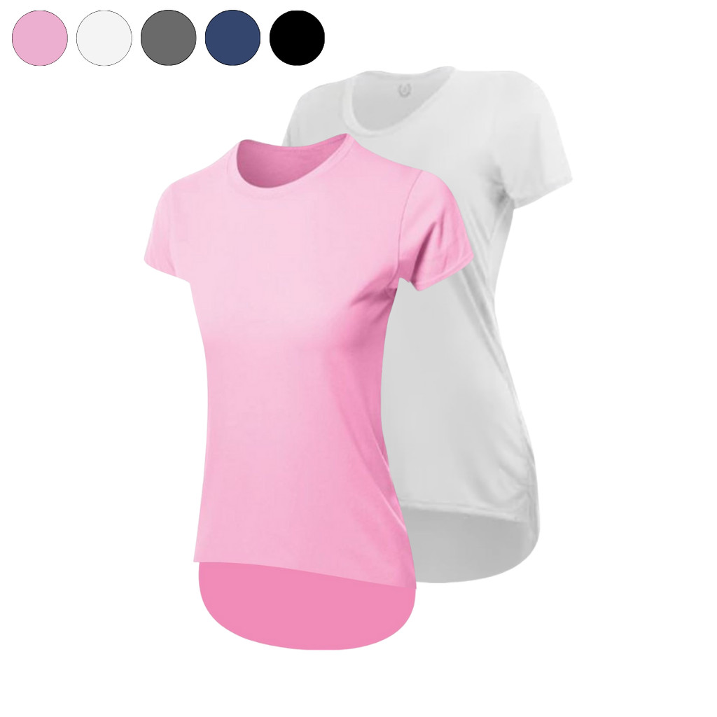 Kit 2 Camisetas Dry Fit Long Line Feminina Tampa Bumbum Para Academia Fitness em Oferta na Shopee