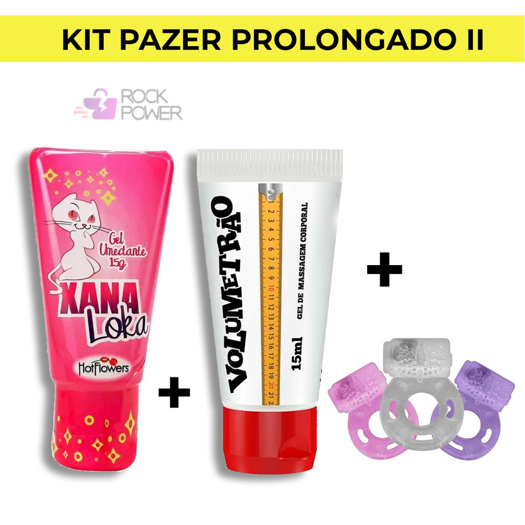 Volumetrão + Anel Peniano Vibrador + Gel Lubrificante Xana LOKA SEX SHOP