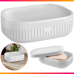 Saboneteira Caixa De Sabão à Prova d'Água Com Tampa Porta Sabonete Banheiro Lavabo