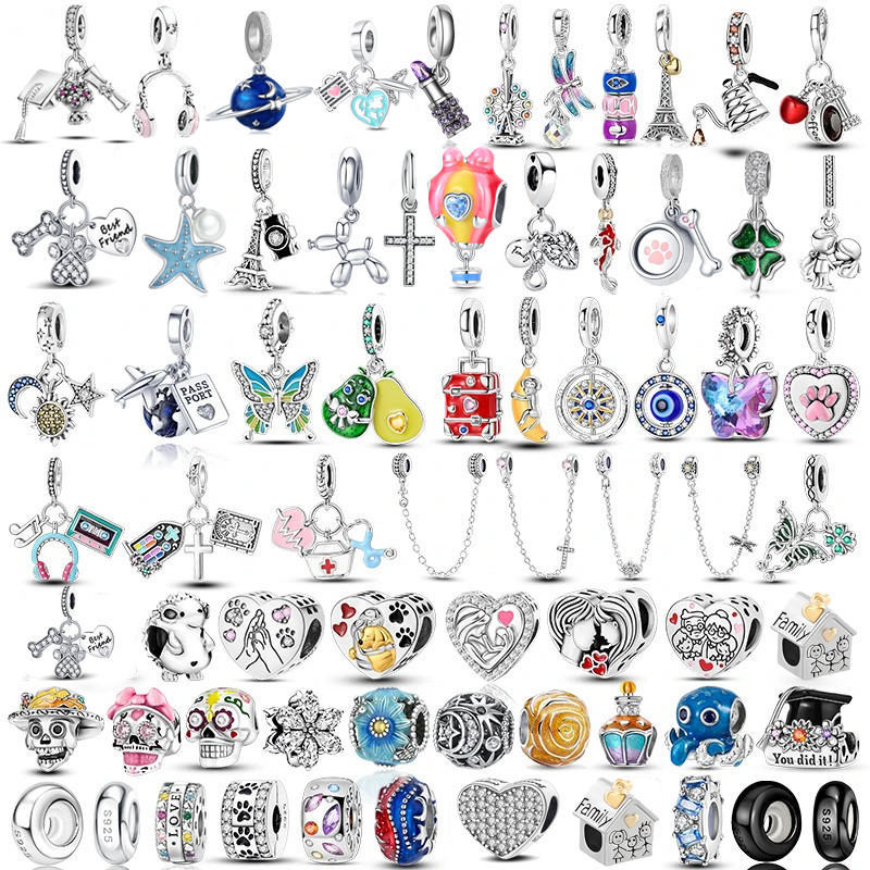 Berloque Dangle Charms Prata 925 Tartaruga Peixe Shell Charme Pingente Para Pulseira Encantos Joias em Oferta na Shopee