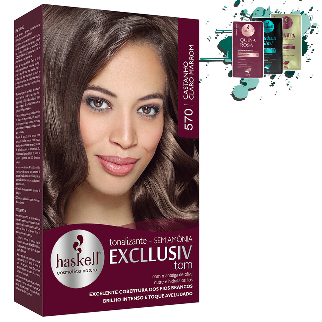 Tonalizante - 570 Castanho Claro Marrom Excllusiv Tom Haskell em Oferta na Shopee