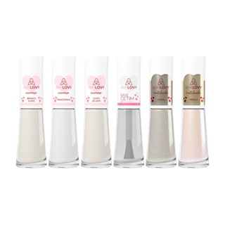 Kit Clássico de 6 Esmaltes Branquinhos 8ml Anylovy em Oferta na Shopee