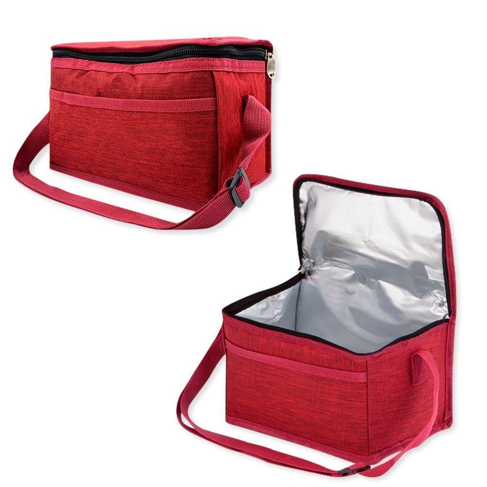 Bolsa Térmica Porta Marmita Lanche Bebida Vermelha - Home & Living