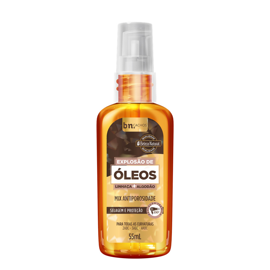Óleo Capilar Explosão de Óleos Linhaça + Algodão 55ml Beleza Natural