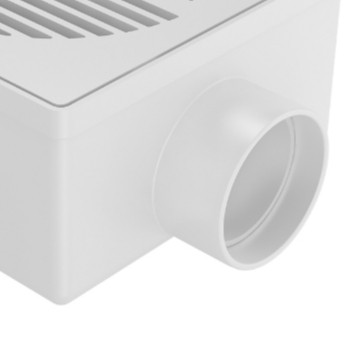 Ralo Quadrado Seco Branco 100Mm X 52Mm X 40Mm Fortlev — imagem 2 de 2