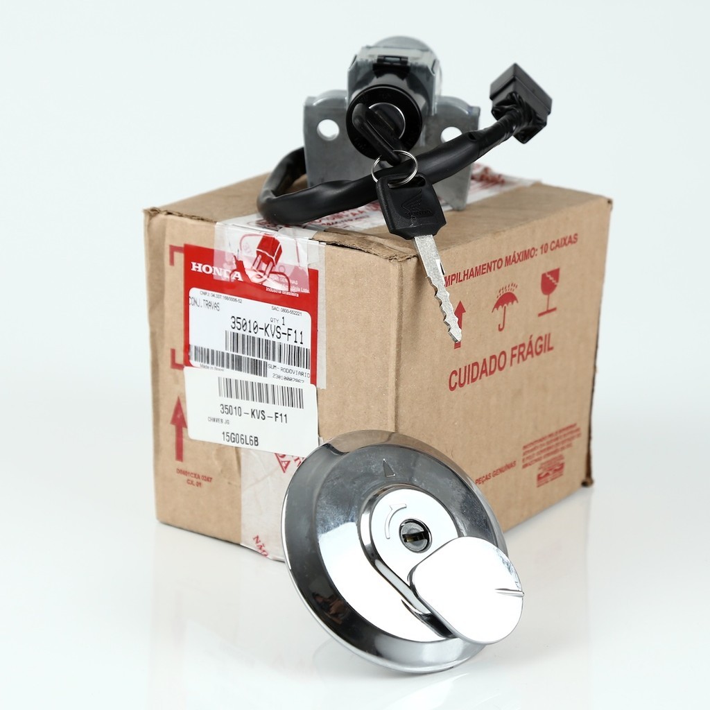 Conjunto Travas Com chave Ignição Cg Fan Cg start 150 2014 2015 Original Honda em Oferta na Shopee