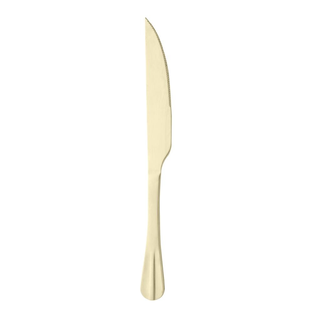 Faca para Assado Lyor Positano Dourada de Aço Inox 28,5cm - Home & Living