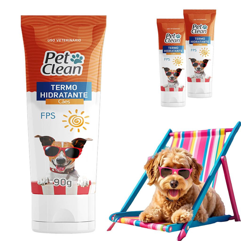 Creme Termo Hidratante Cachorro Protetor FPS Cães Maciez 90g