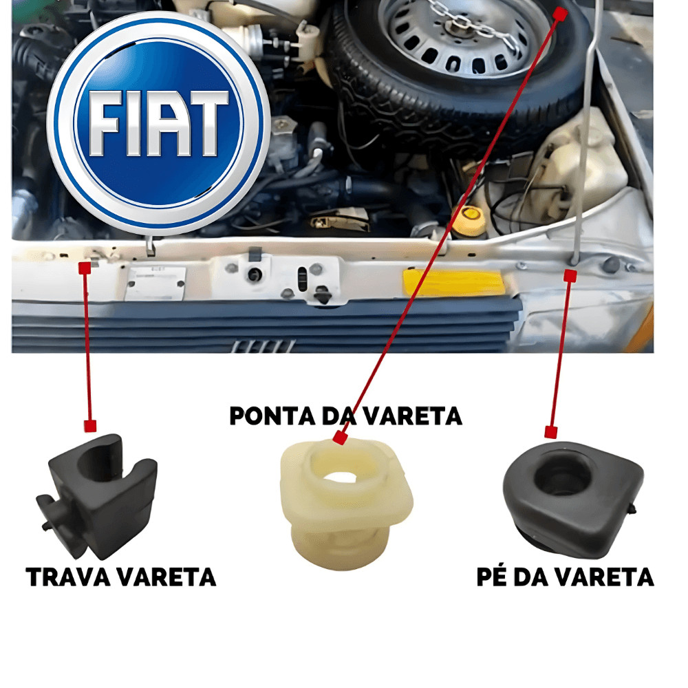 Kit Presilhas Trava Suporte Vareta Capo Uno Premio Elba Fiorino em Oferta na Shopee