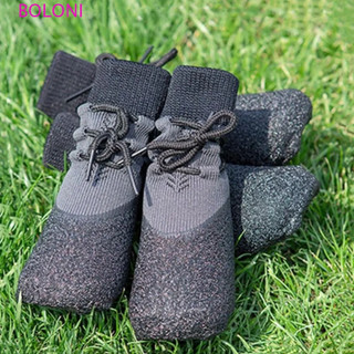 BOLONI 4 Unidades/Conjunto Botas Antiderrapantes Para Cães , Esportivas Respiráveis E Cachorros , Com Alças Ajustáveis