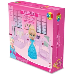 QUARTINHO DA PRINCESA GGB BRINQUEDOS ACESSÓRIOS BONECA MENINA MÓVEIS CASINHA CÔMODO 13 PEÇAS CASTELO