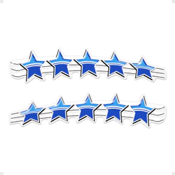 Par Adesivos Estrelas Fiat Palio 500 Anos Resinados Generico