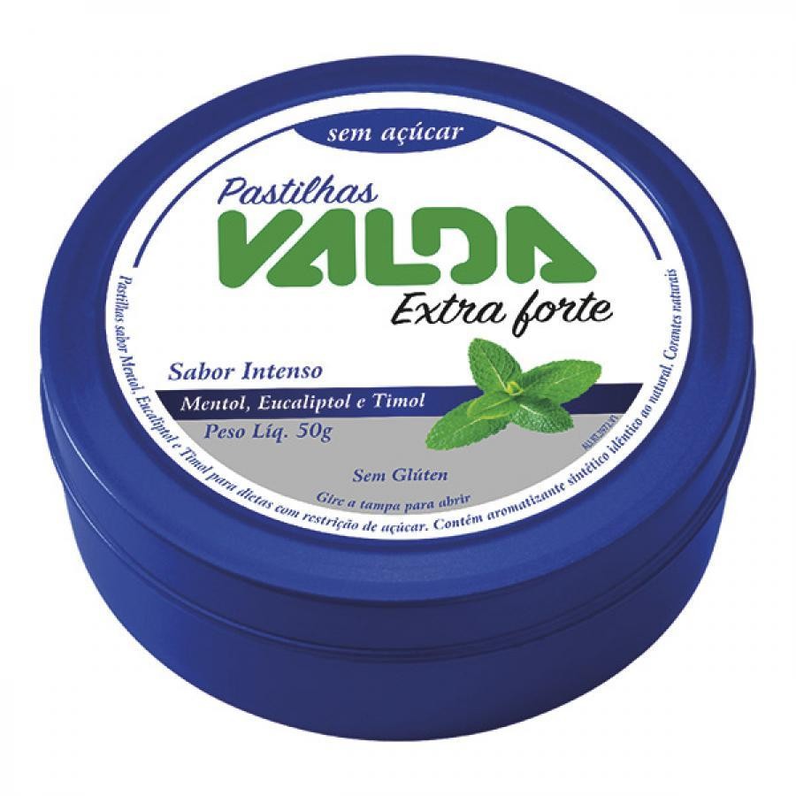 PASTILHA VALDA SEM AÇÚCAR EXTRA FORTE 50G