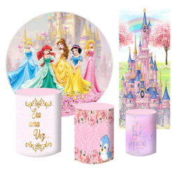 Kit Paineis Casado + Capas Cilindro Tecido Sublimado Princesas Disney