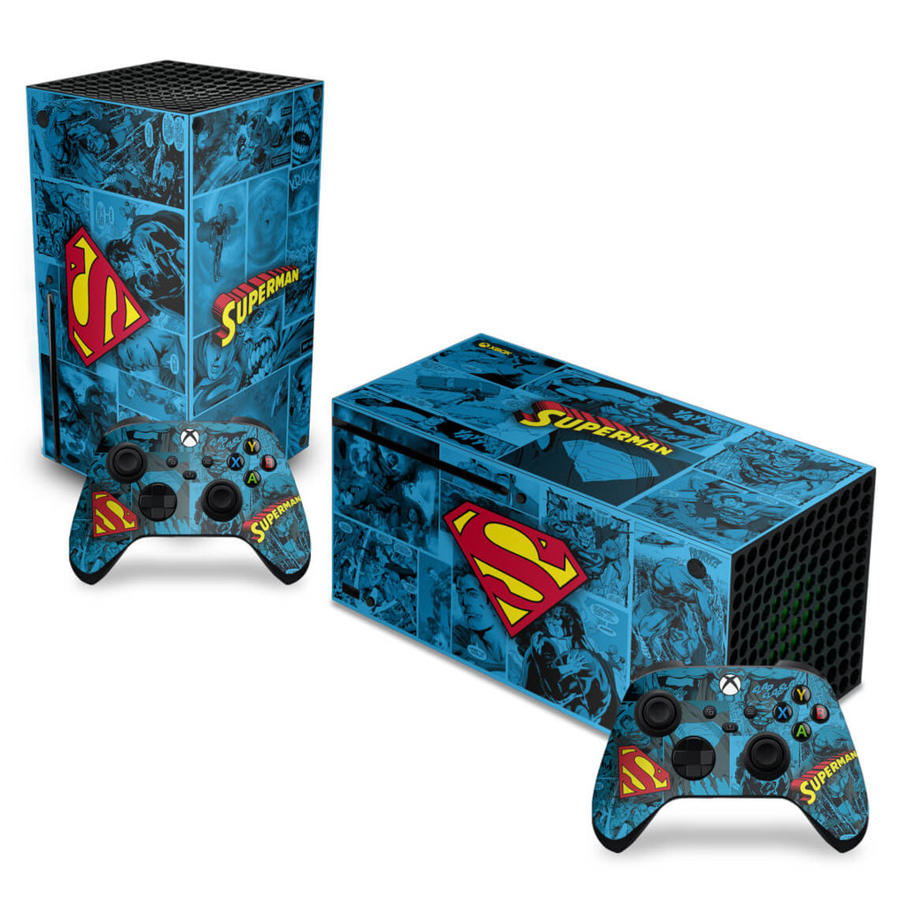 Skin Xbox Series X Horizontal Adesivo - Superman Comics
