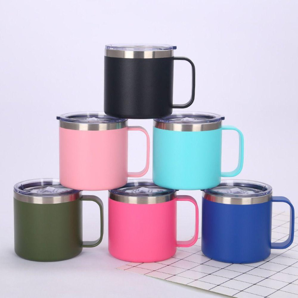 Copo Térmico Caneca com Alça e Tampa Abre Fácil 350ml em Oferta na Shopee