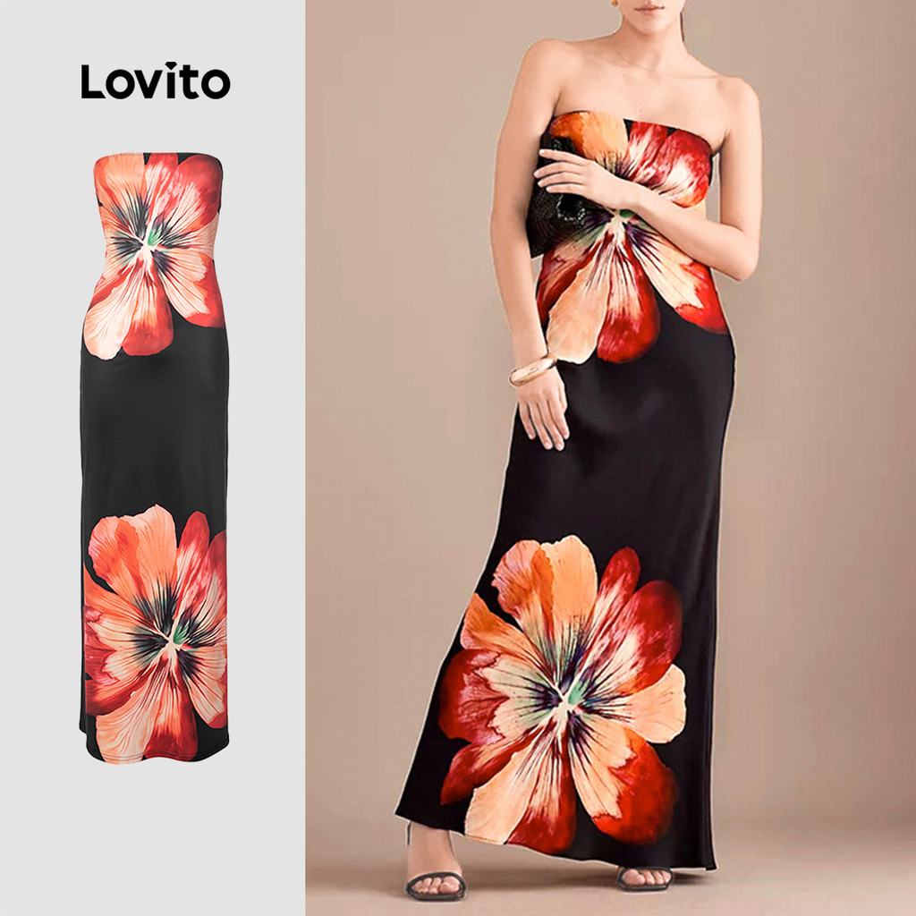 Lovito Vestido Casual com estampa Floral para mulheres LNA101028 - Women Clothes