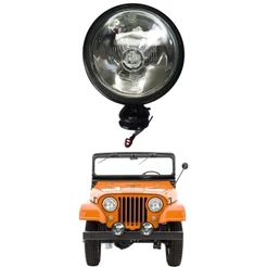 Farol De Milha Preto Com Lente Branca Jeep Ford Willys Todos