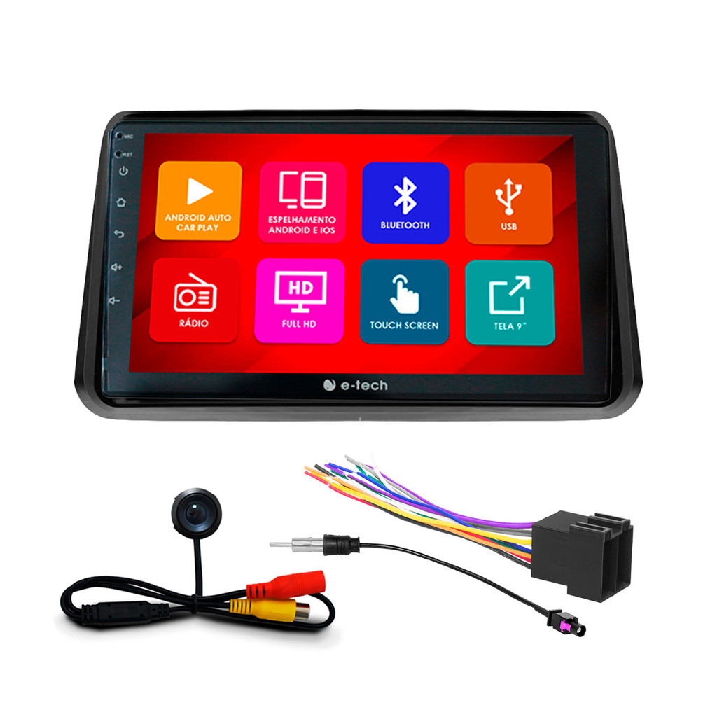 Kit Multimídia 9 Pol Argo 2018 2019 2020 2021 2022 2023 Android Auto CarPlay Qa+ 2 Din Preto Espelhamento Android Ios em Oferta na Shopee