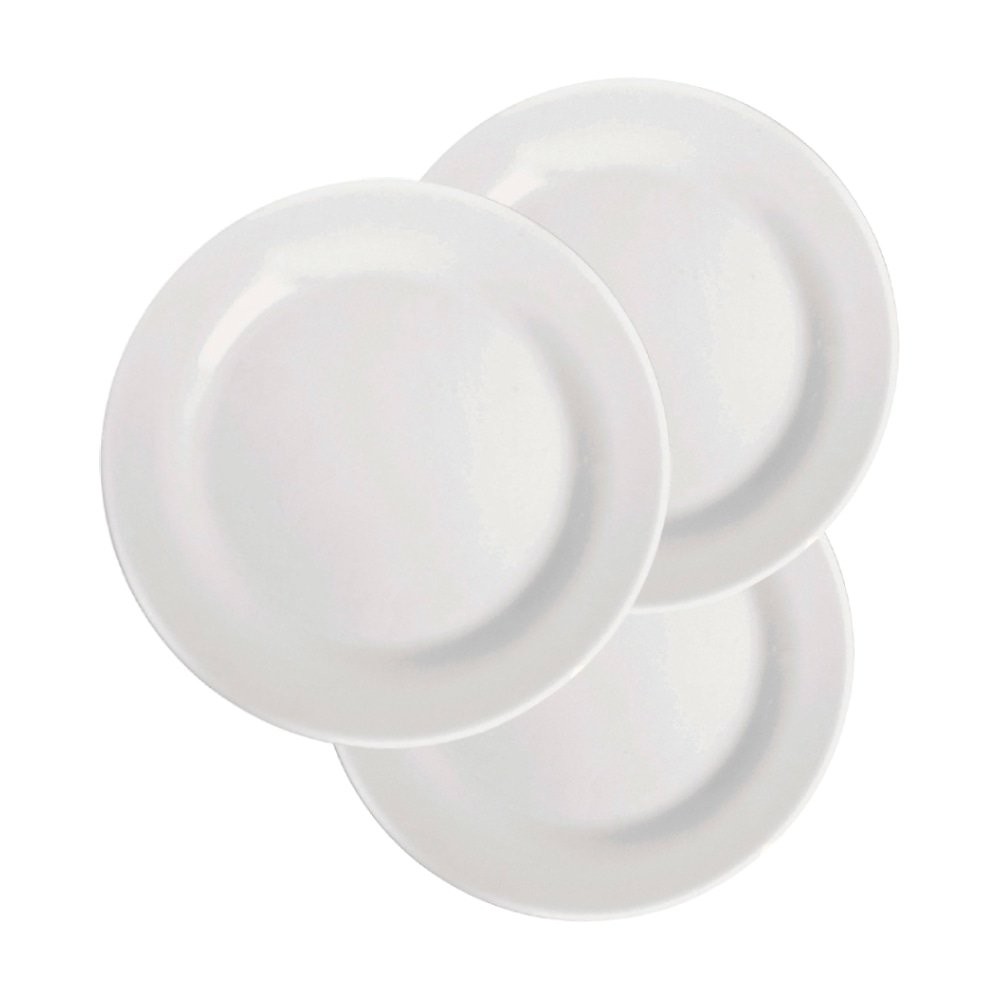 Conjunto de Pratos Rasos Nadir - Vidro Branco Opaline Menu 24 peças em Oferta na Shopee